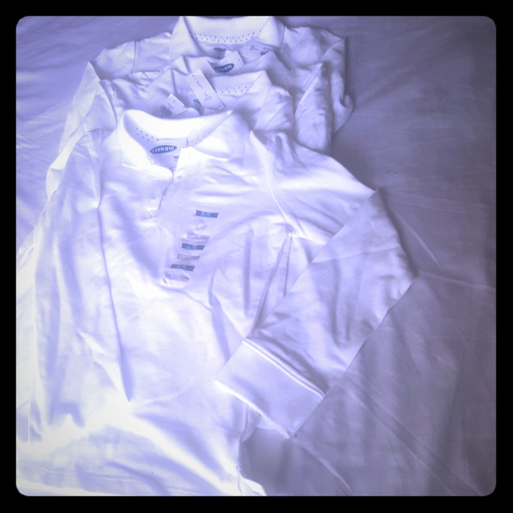 Size 8 Old Navy Girls long sleeve polo shirts (4)